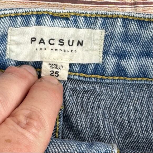 Pacsun Two Tone Patchwork Denim Skirt - Picture 4 of 5